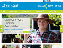 Tablet Screenshot of chemcert.com.au